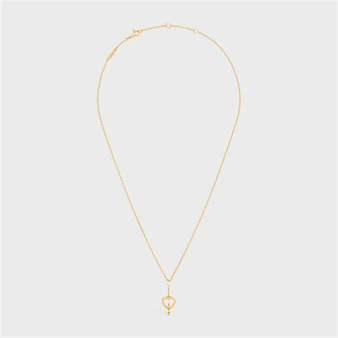 coeur celine necklace|Cœur Celine Necklace in Brass with Gold Finish.